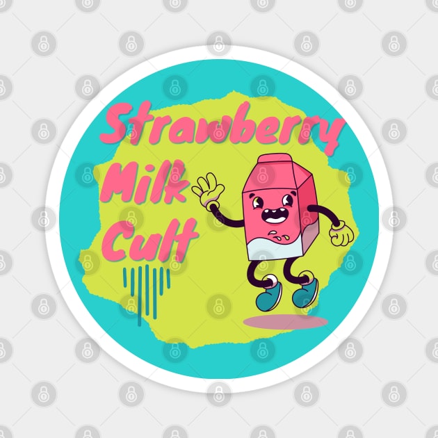 Strawberry Milk Cult Magnet by yaywow